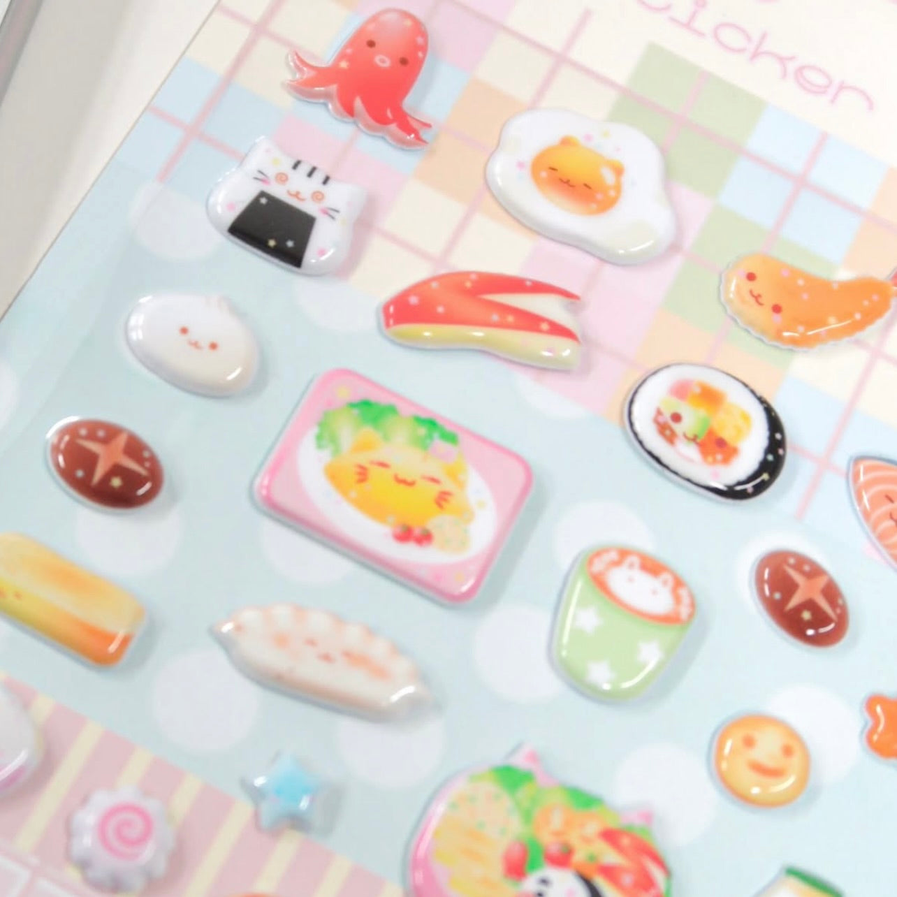 {pearly button} puffy mini bento