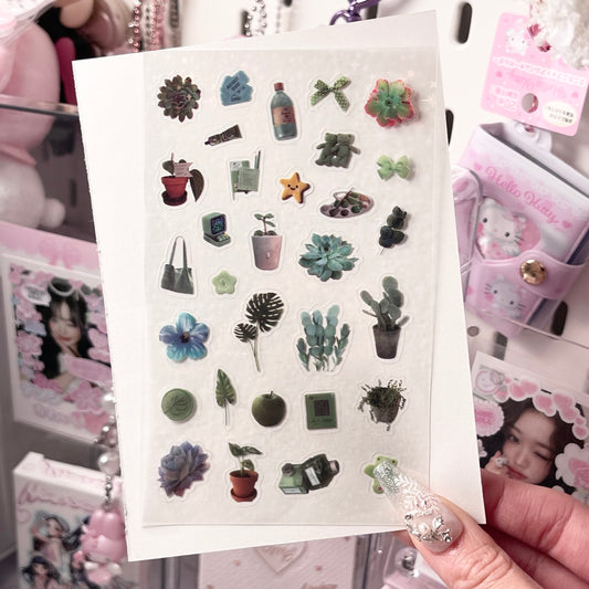 {HRTSTICKER} a7 mini little plants