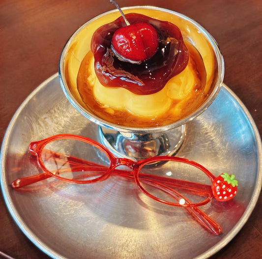 {fei dao} y2k red strawberry glasses