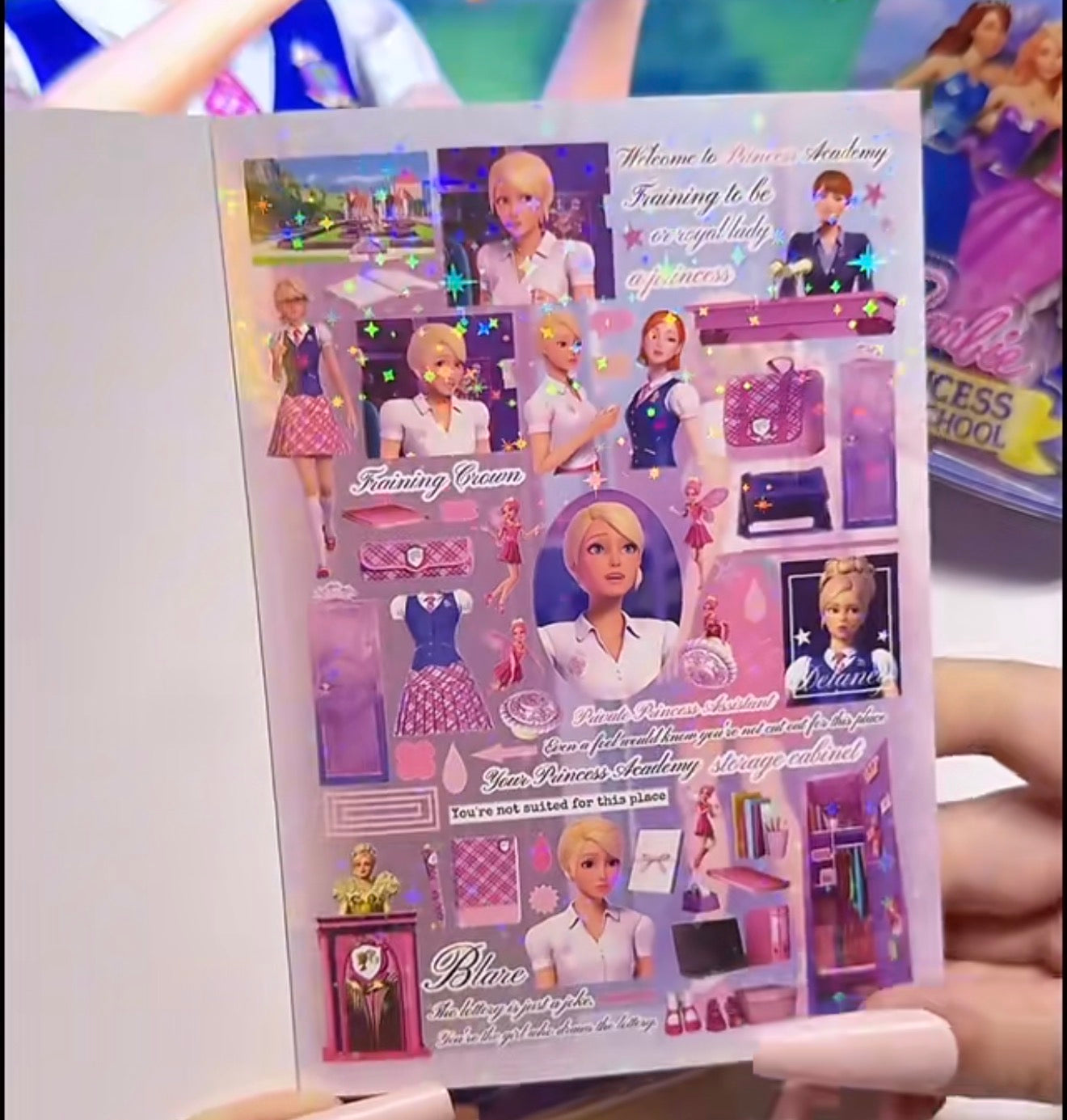 {c-贴纸书} barbie princess charm school sticker book