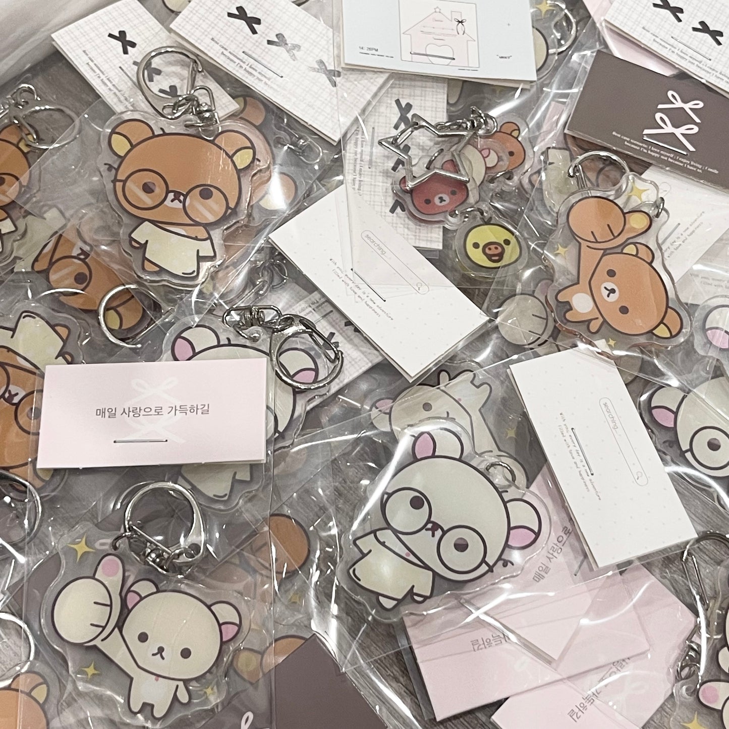 {HRTSTICKER} 5 types rilakkuma acrylic keychains