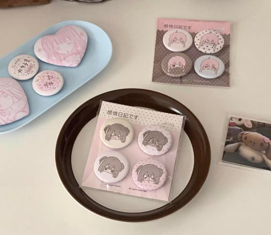 {all4u} mood diary mini button set