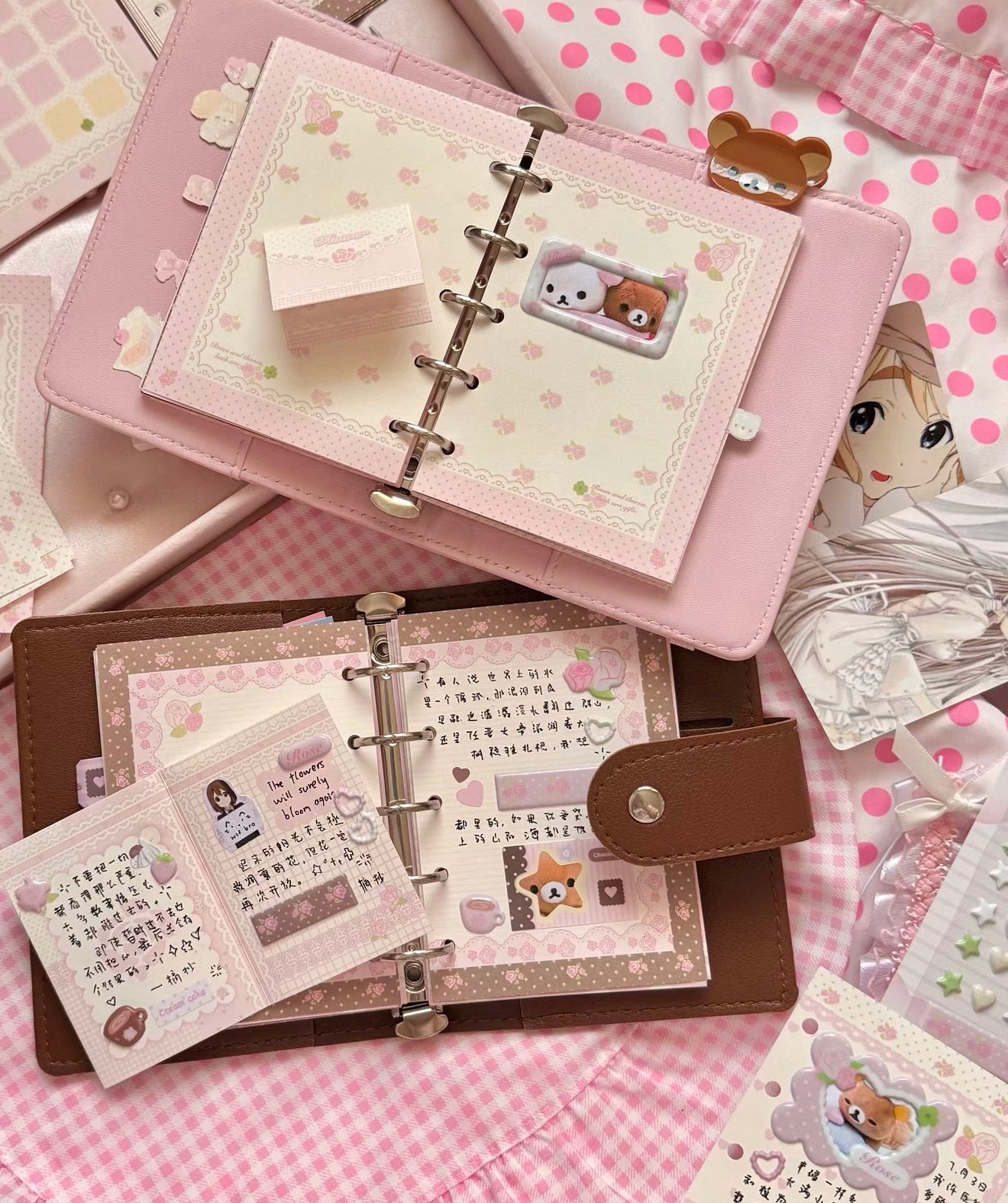 {eating cookies} m5/a7 rose flower binder refill set
