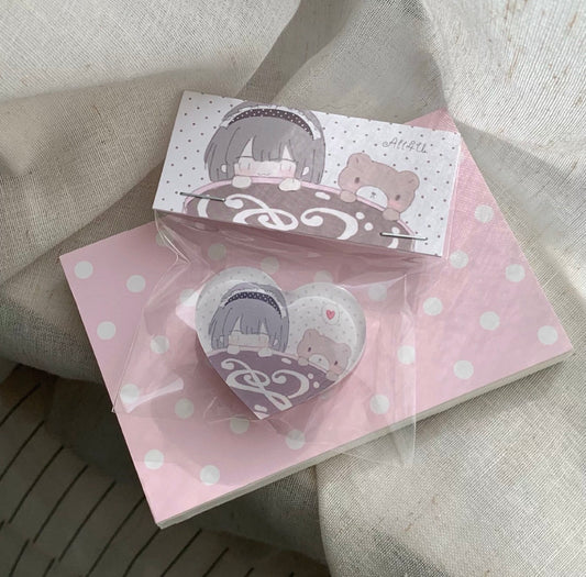 {all4u} acrylic heart clip