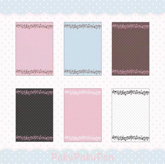 {pakupaku} m5 polkadots and music notes refill set