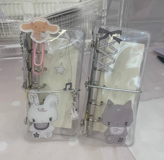 {not cute anymore} cat and rabbits love melody m5 half binder