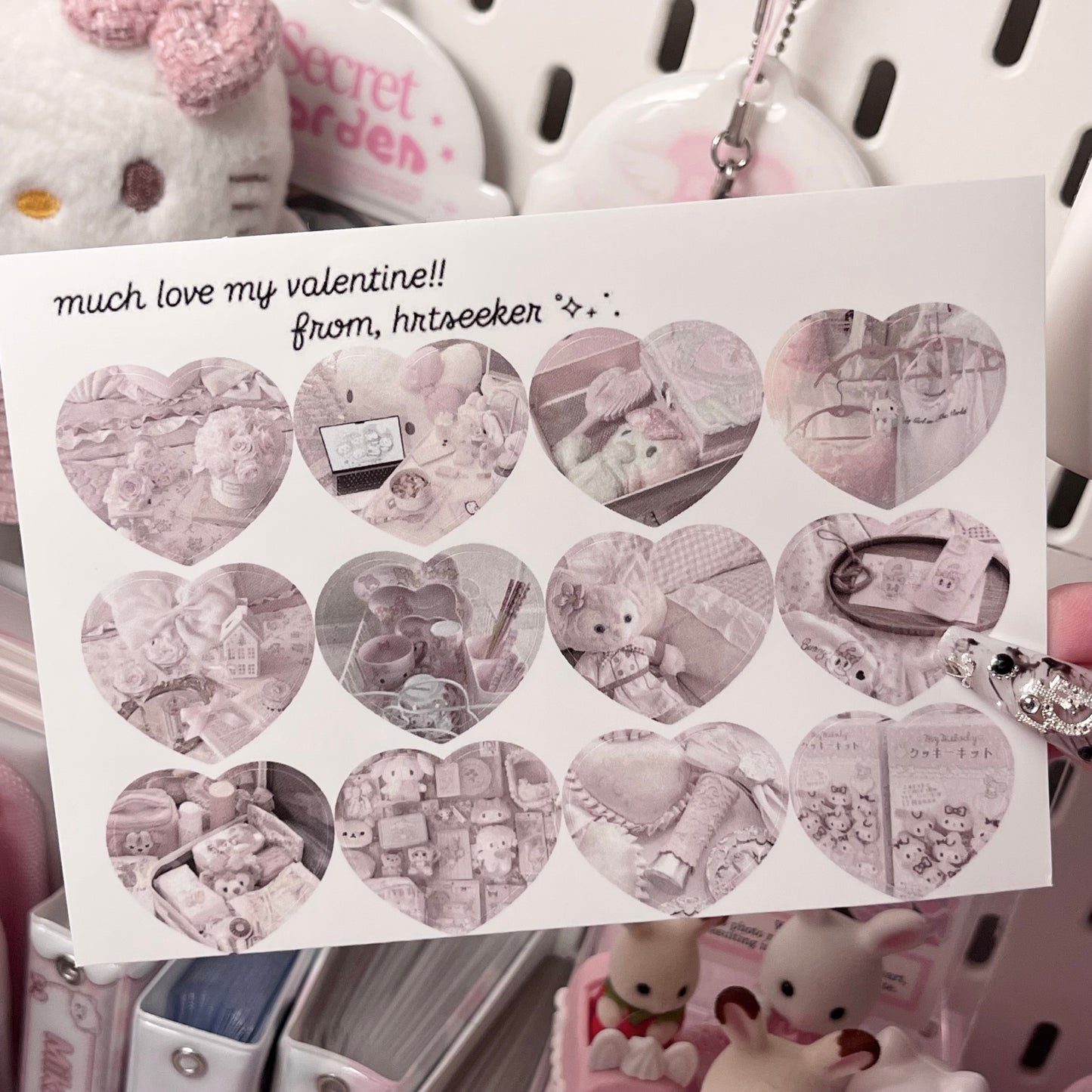 {HRTSTICKER} baby pink accent hearts