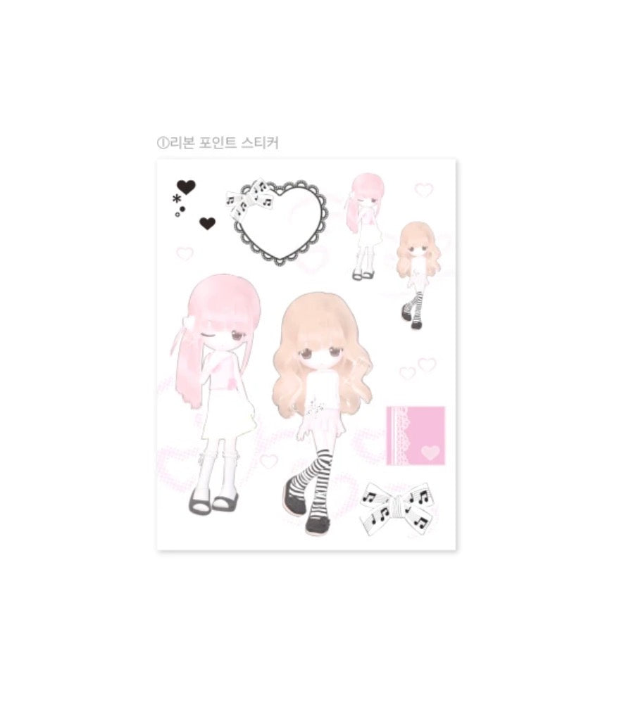 {coral tree} ribbon point sticker