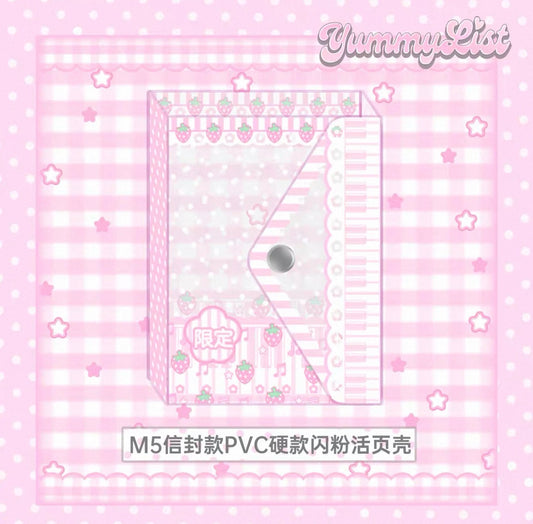 {yummylist} m5 glitter strawberry envelope binder