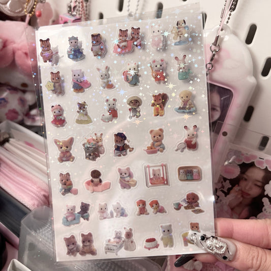 {HRTSTICKER} sylvanian families baby friends