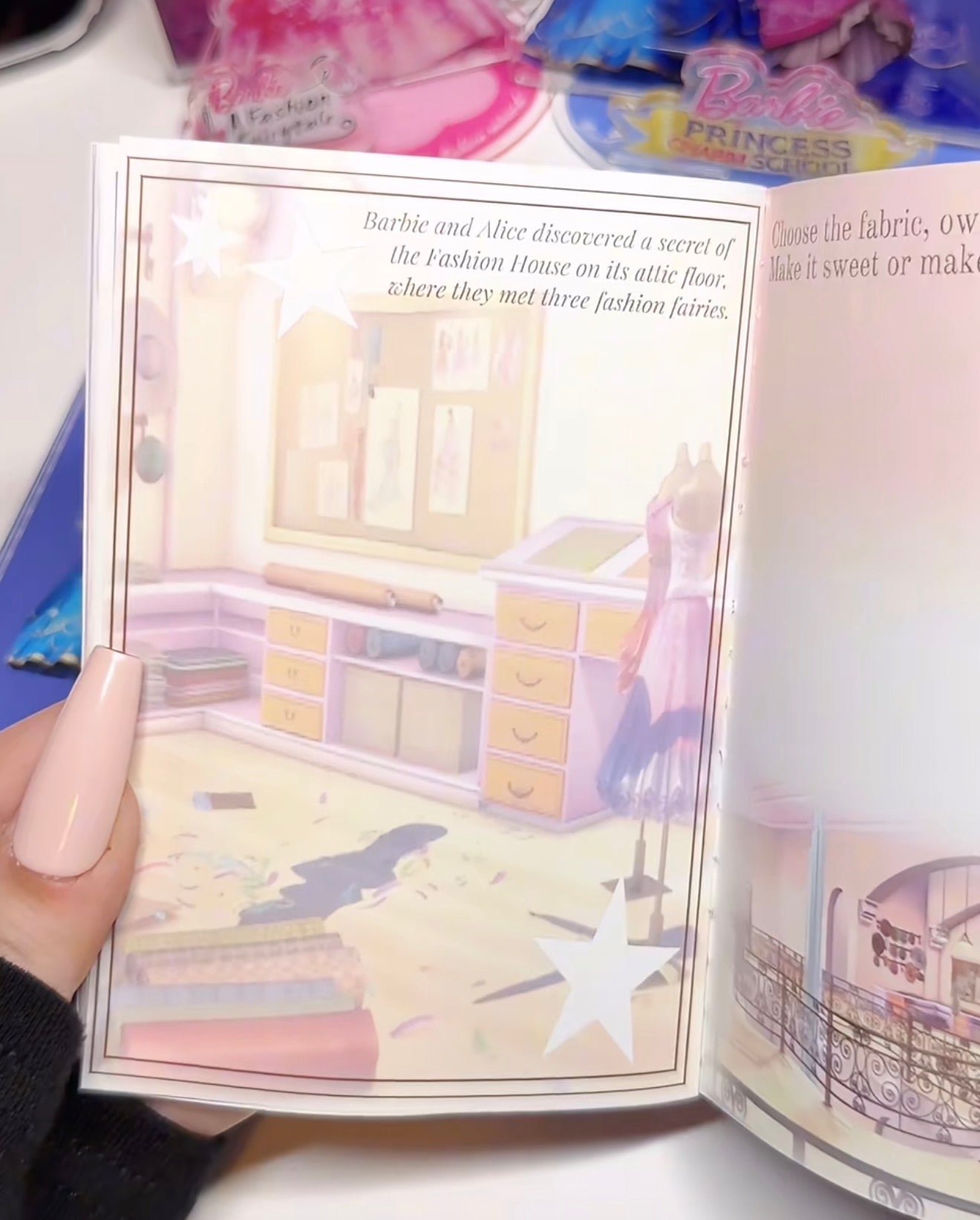 {c-贴纸书} barbie scene deco notebook