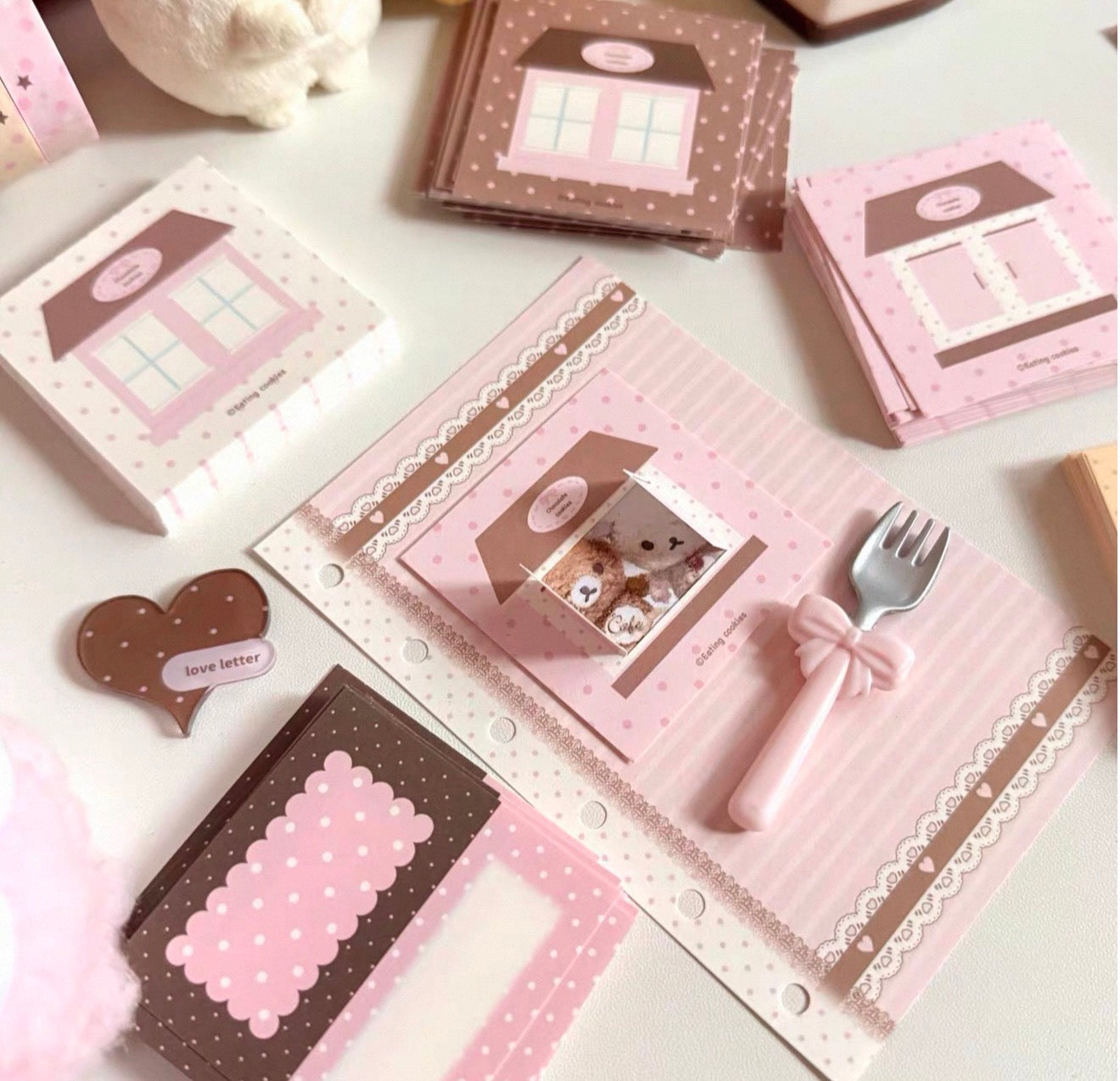 {eating cookies} square note set