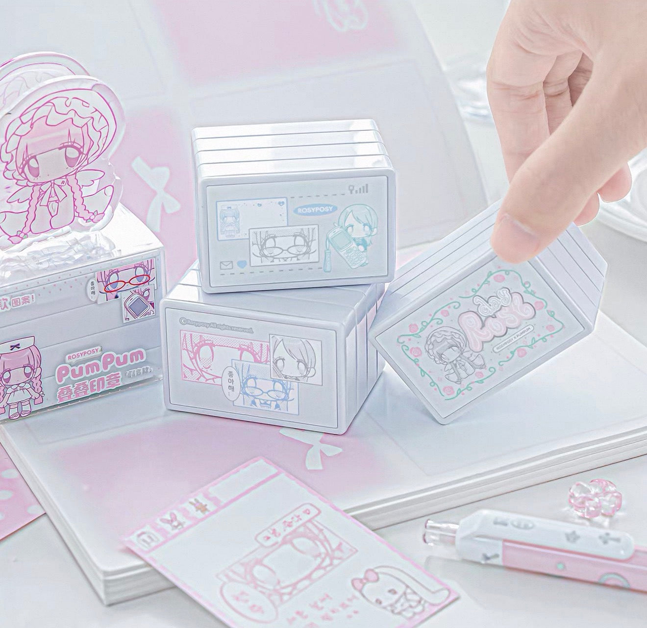{rosyposy} x pumpum 3 layer stackable stamp set