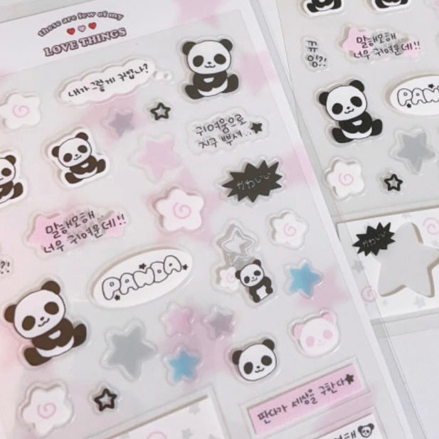 {love things} cute panda sticker