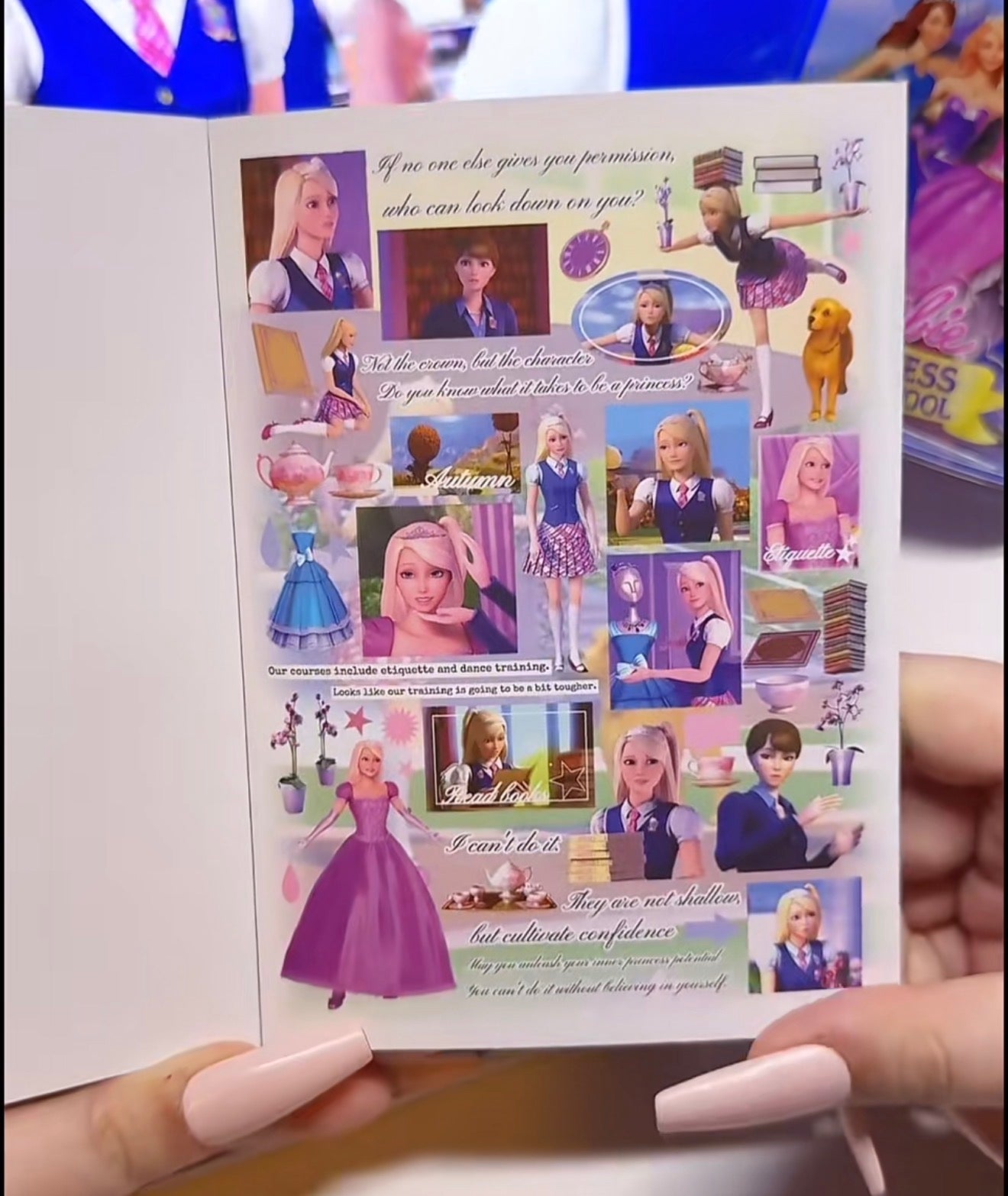 {c-贴纸书} barbie princess charm school sticker book