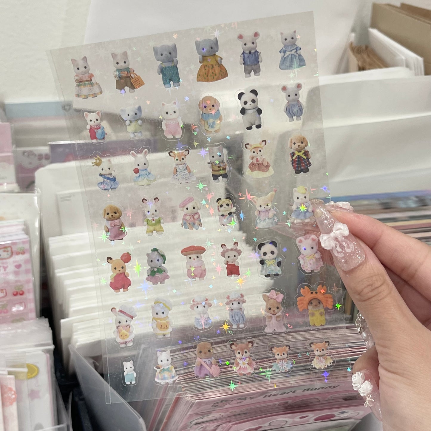 {HRTSTICKER} baby sylvanian family stickers (8 types)