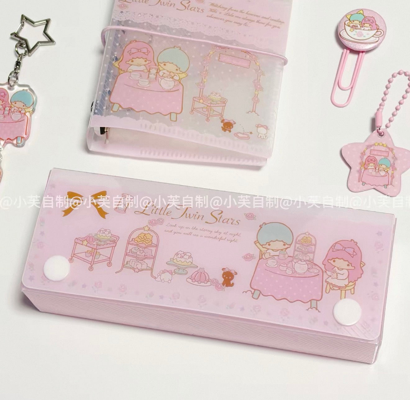 {byfufu} little twin stars tea party pocket storage box