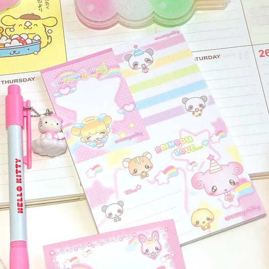 {creamy milky} rainbow large memo pad