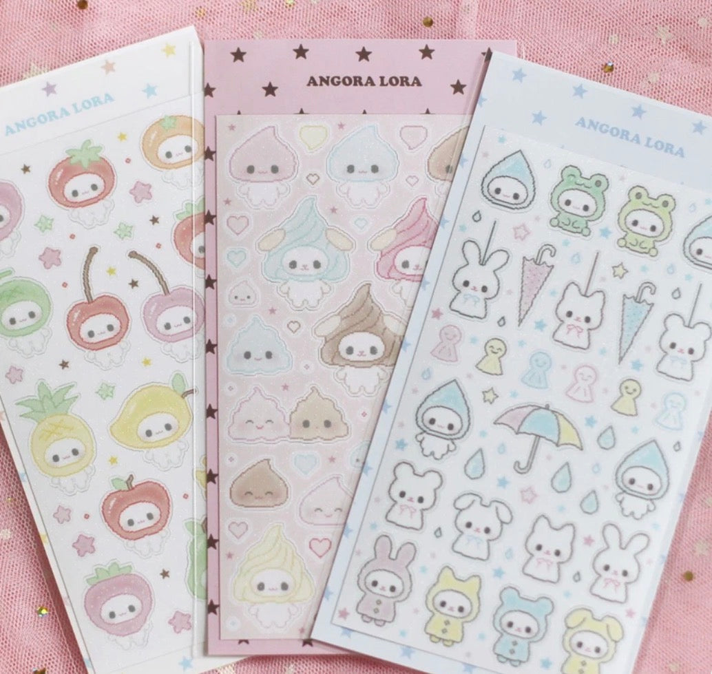 {angora lora} fruit squad & cream squad & raincoat
