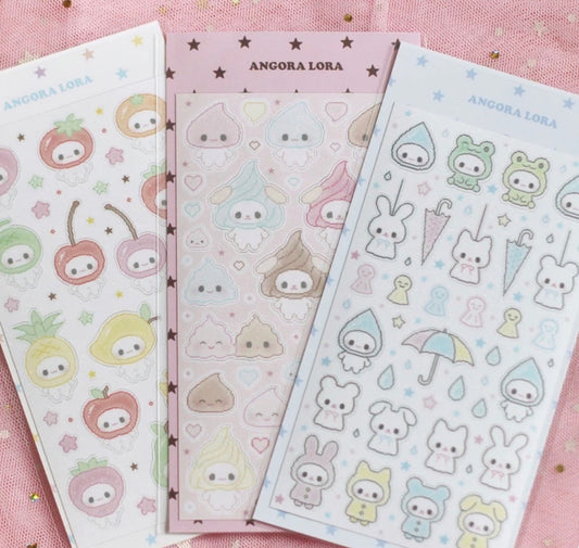 {angora lora} fruit squad & cream squad & raincoat