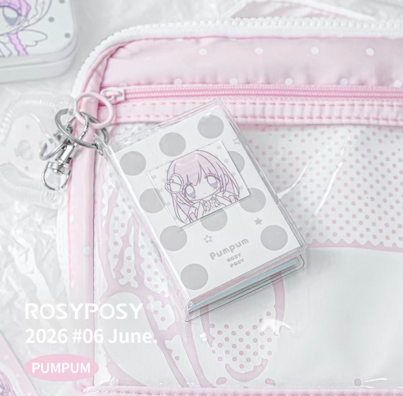 {rosyposy} x pumpum mini notebook pendant