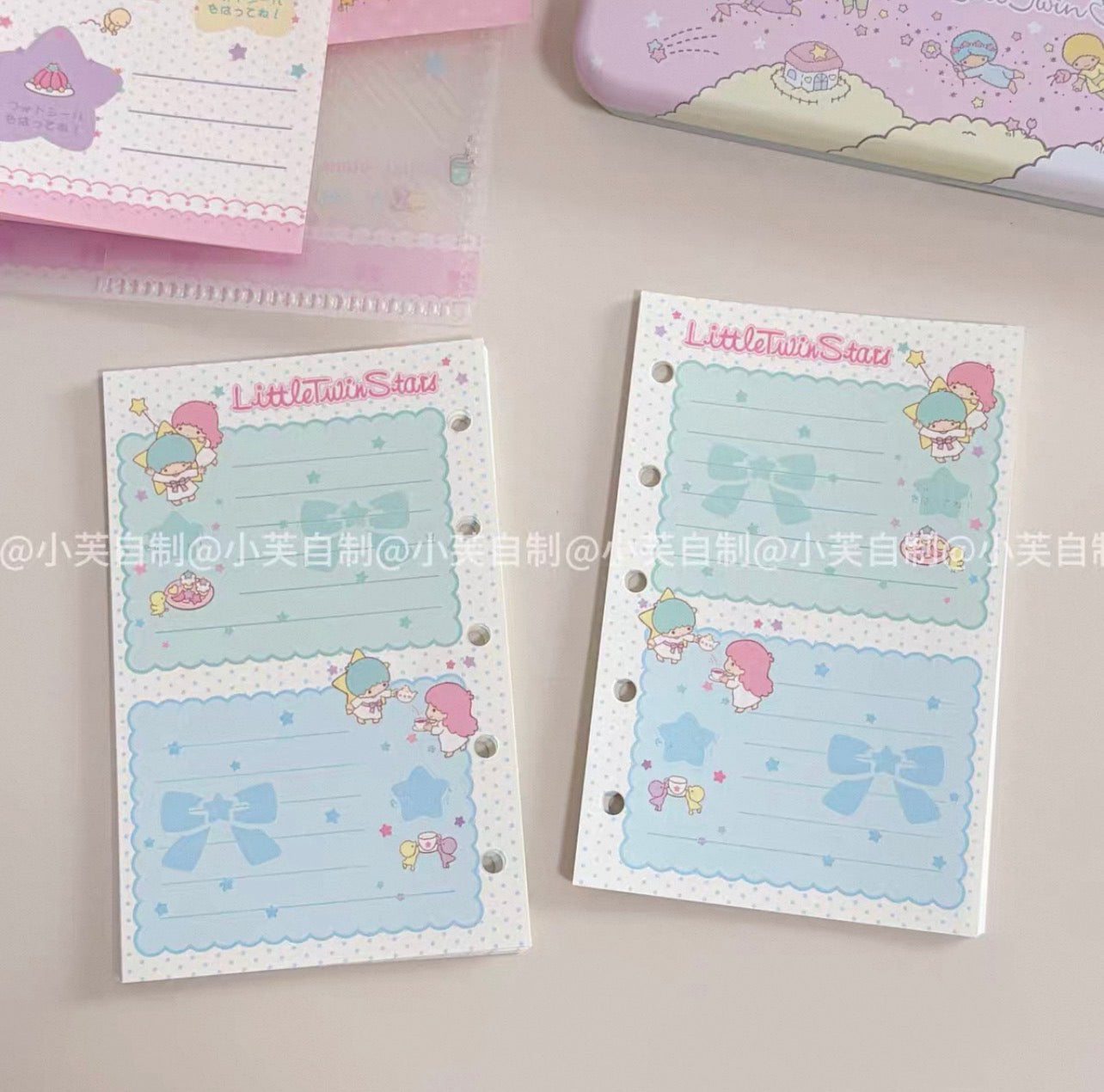 {byfufu} little twin stars pastel rainbow a7/m5 refill paper