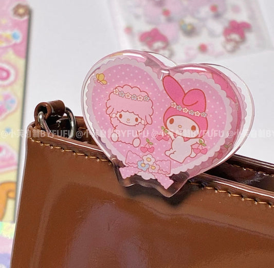 {byfufu} my melody and piano acrylic clip