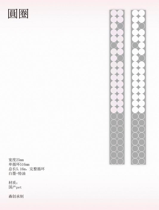 {pinkspark} circle deco kiss cut tape