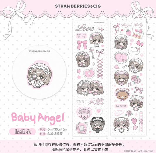 {strawberries & cig} angel kiss cut tape
