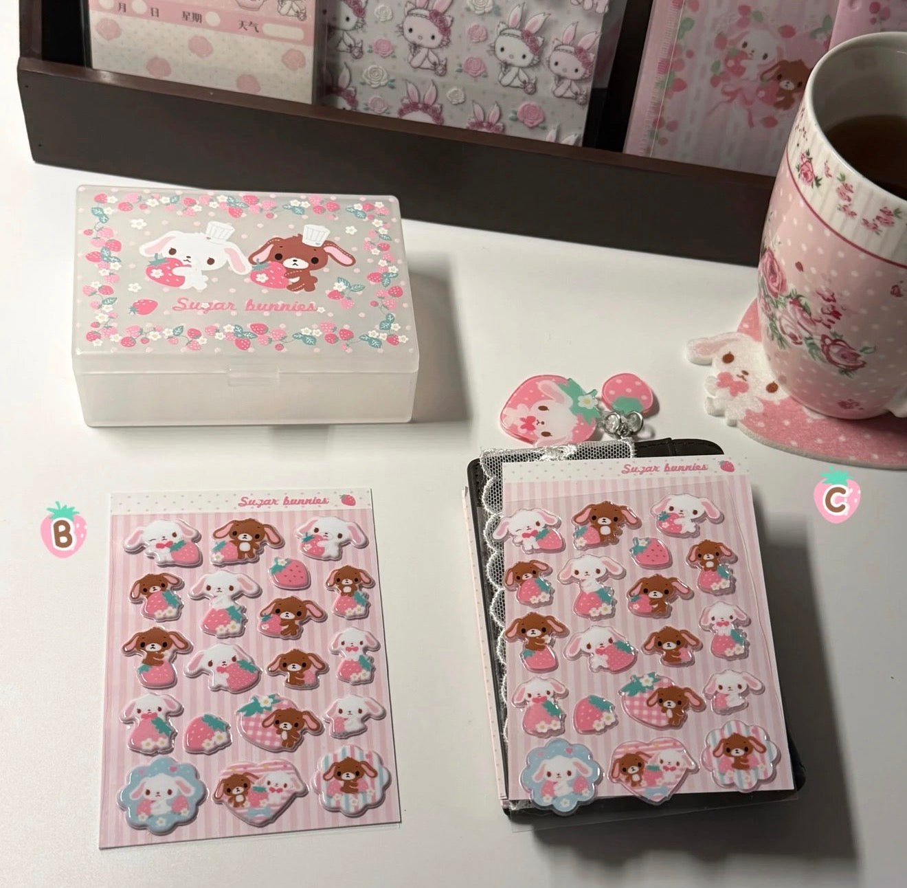 {homemade chestnut} strawberry sugarbunnies sticker