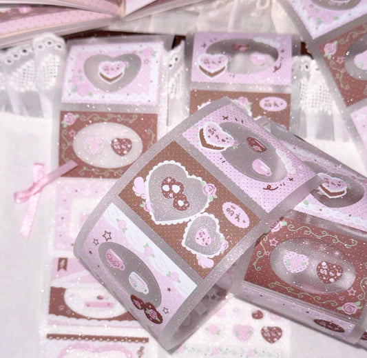 {pakupaku} rose cream kiss cut tape
