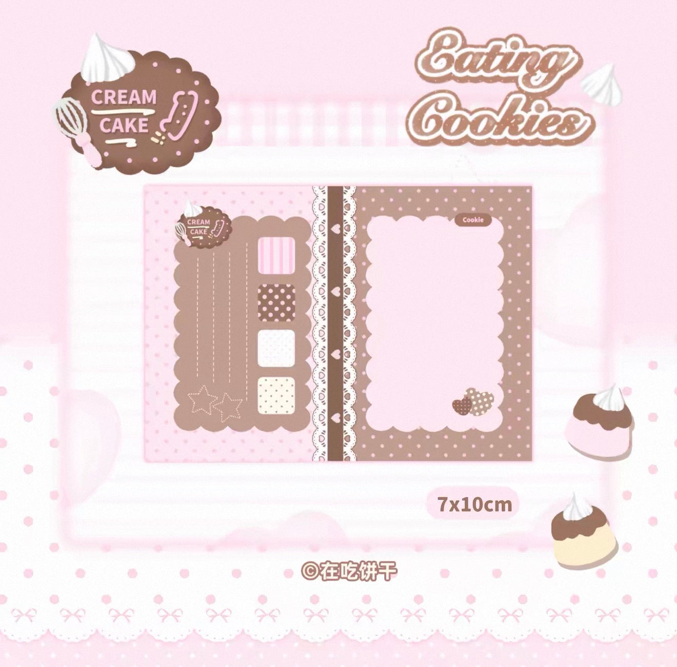 {eating cookies} cream cake note