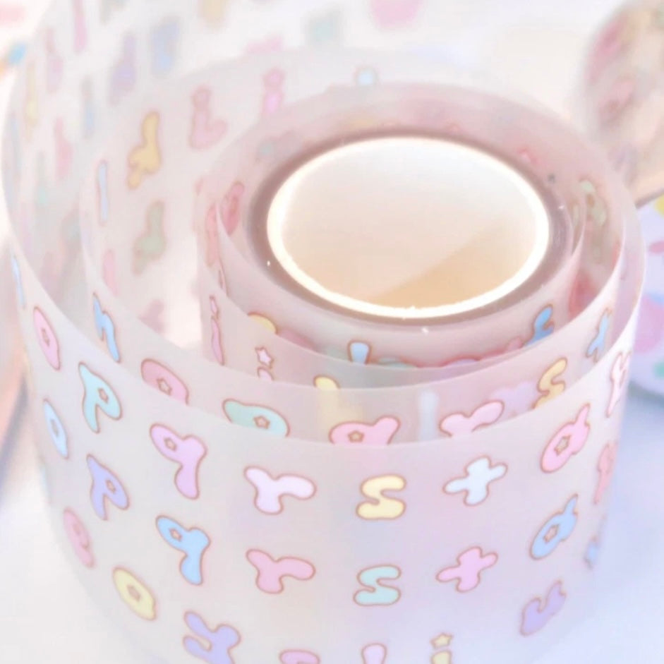 {pearly button} cereal alphabet kiss cut tape