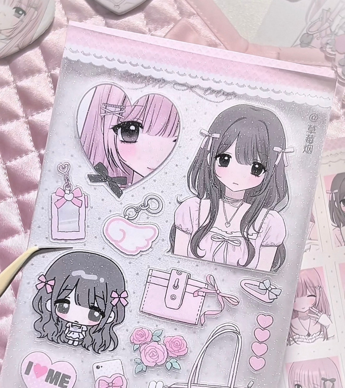 {strawberries & cig} rose love sticker collection