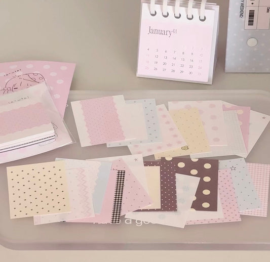 {ribbon shop} mini pattern memo set