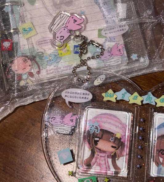 {YAO x alldollscode} heart photo storage keychain