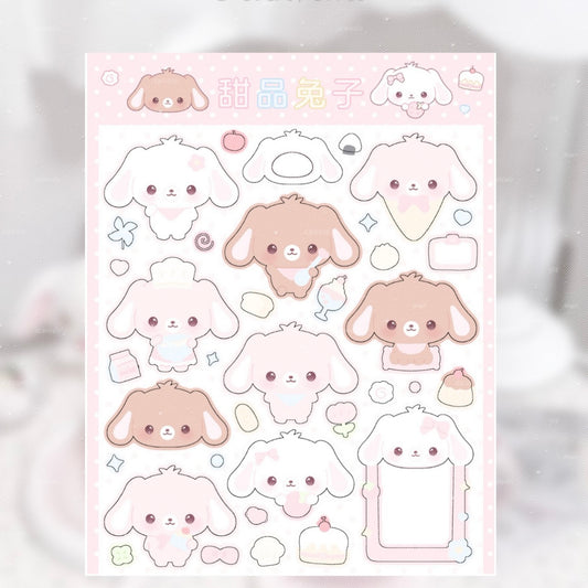 {pink2mi} sweet sugar bunnies foam sticker