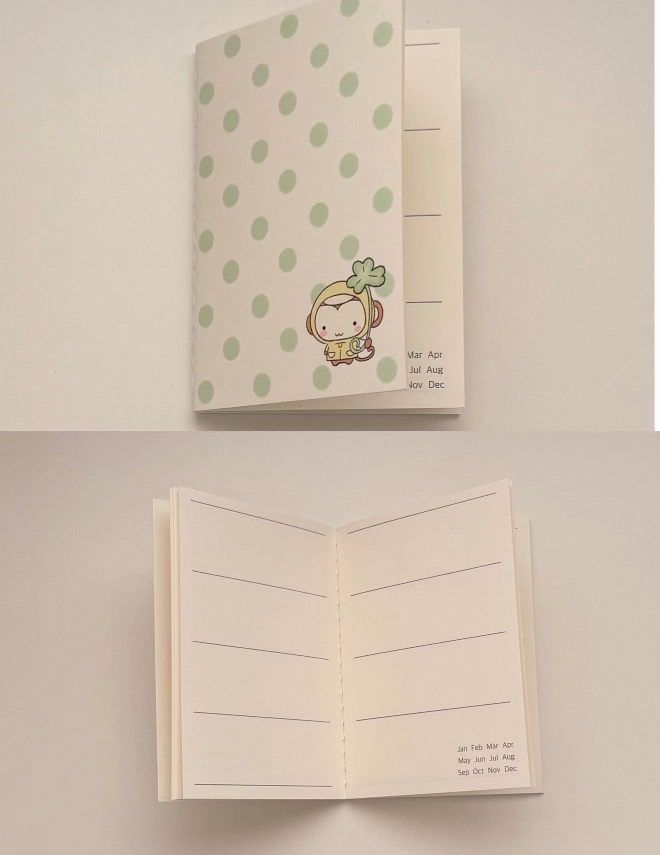 {heart bunny} clover monkey little notebook
