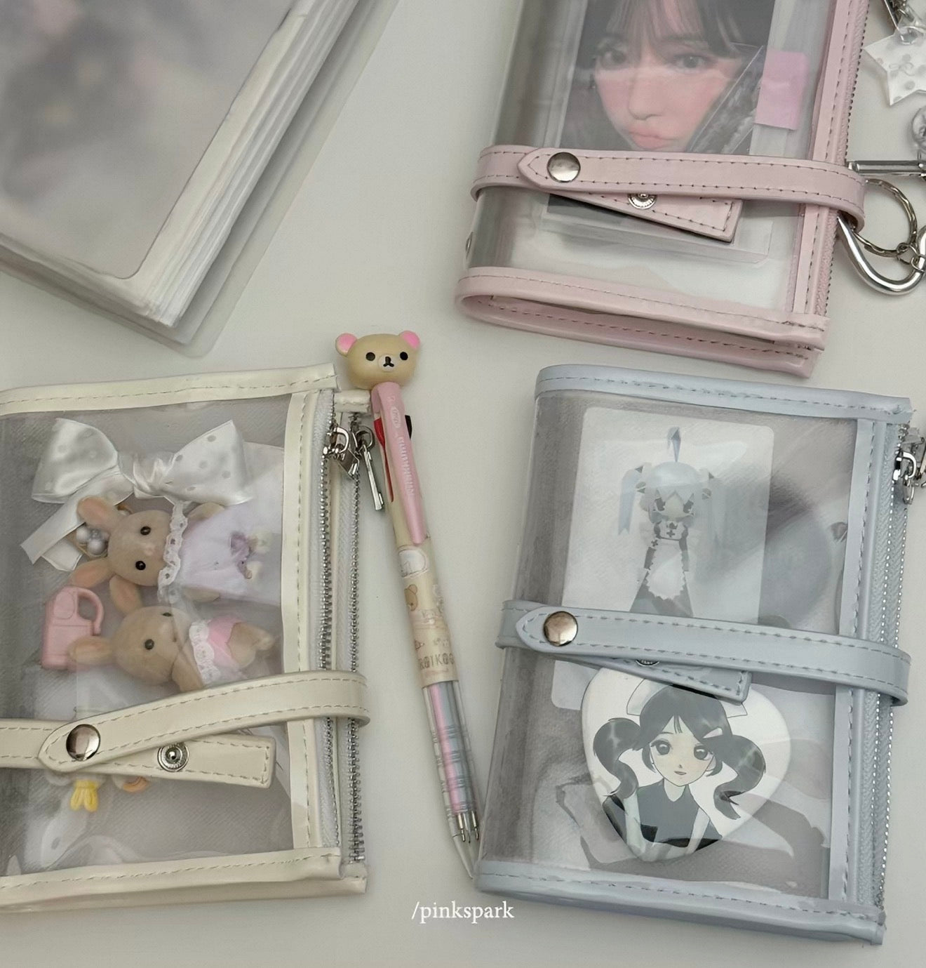 {pinkspark} the transparent book - a7 clear pocket binder