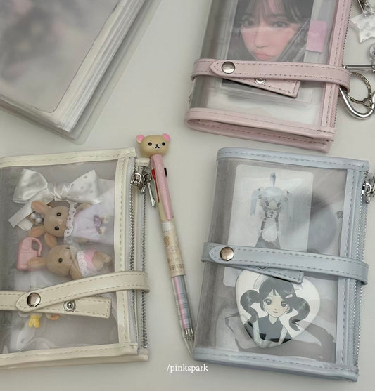{pinkspark} the transparent book - a7 clear pocket binder