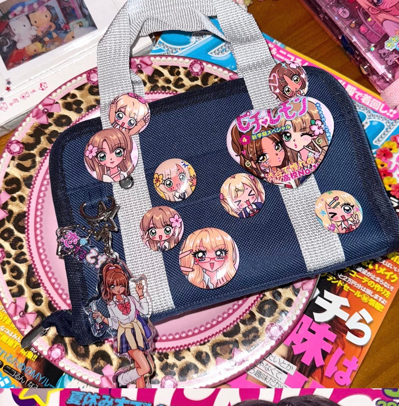 {sanwenmao} gals mini pin button set