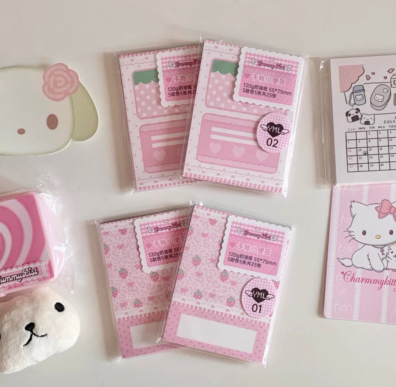 {yummylist} strawberry chocolate note set