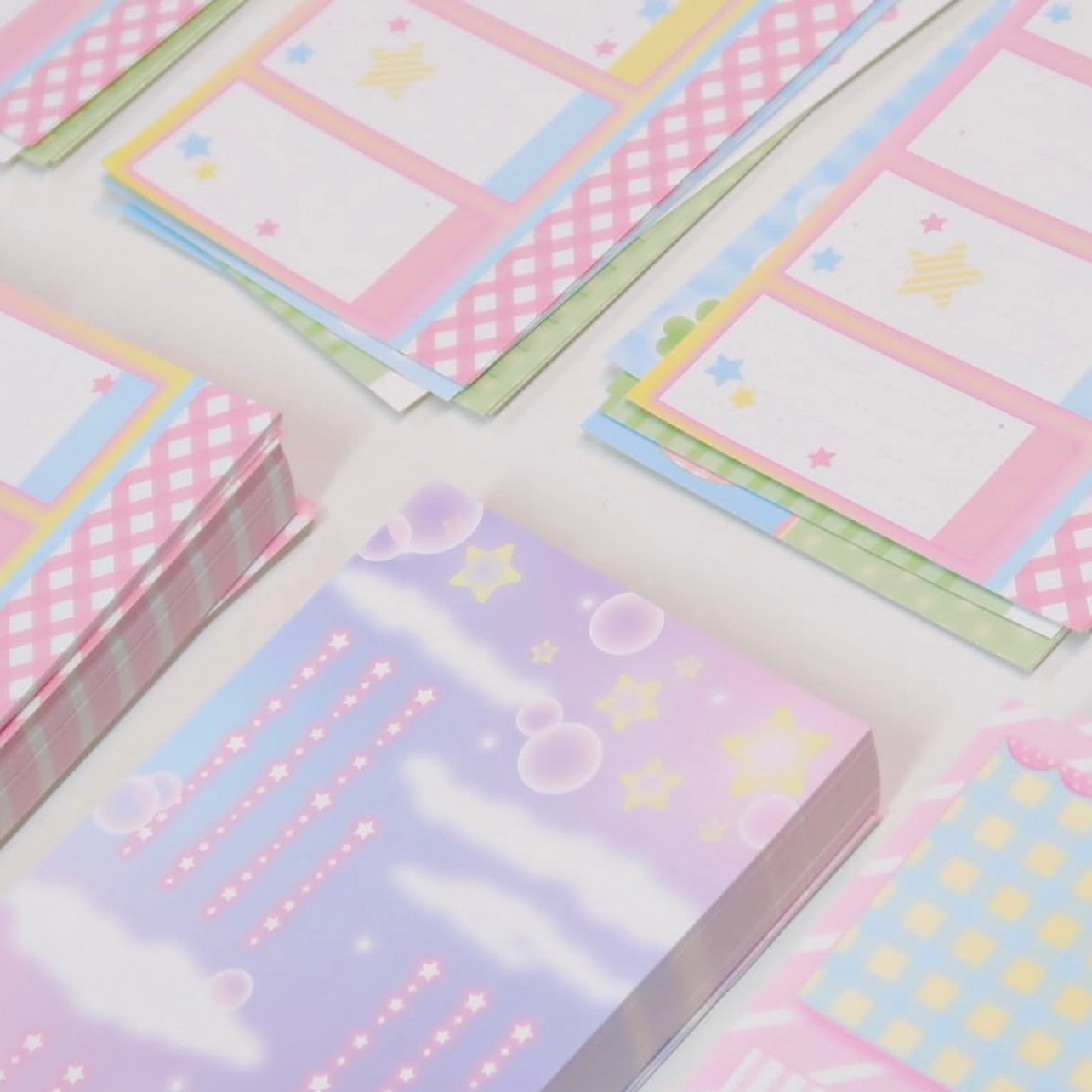 {pearly button} dreamy pastel memo set