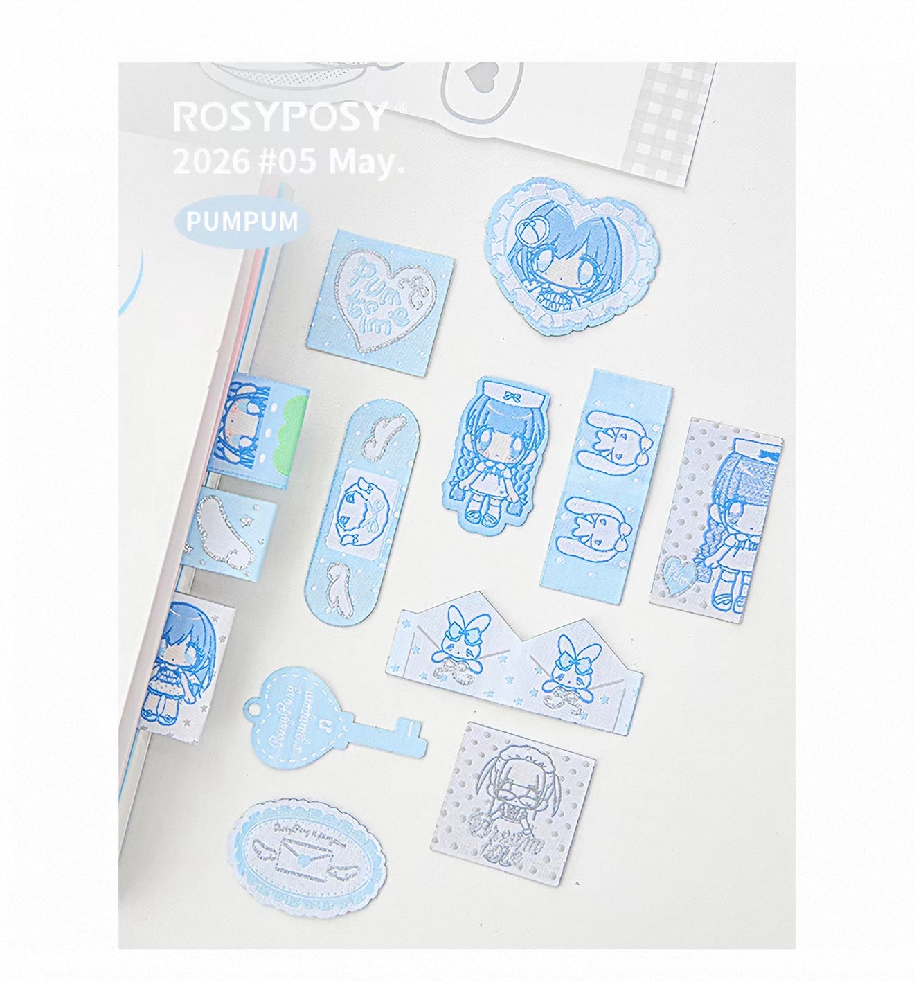 {rosyposy} x pumpum patch tin set