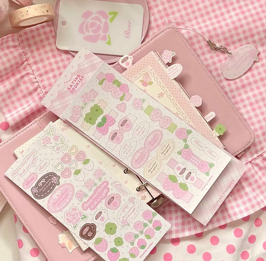 {eating cookies} rose flower deco sticker