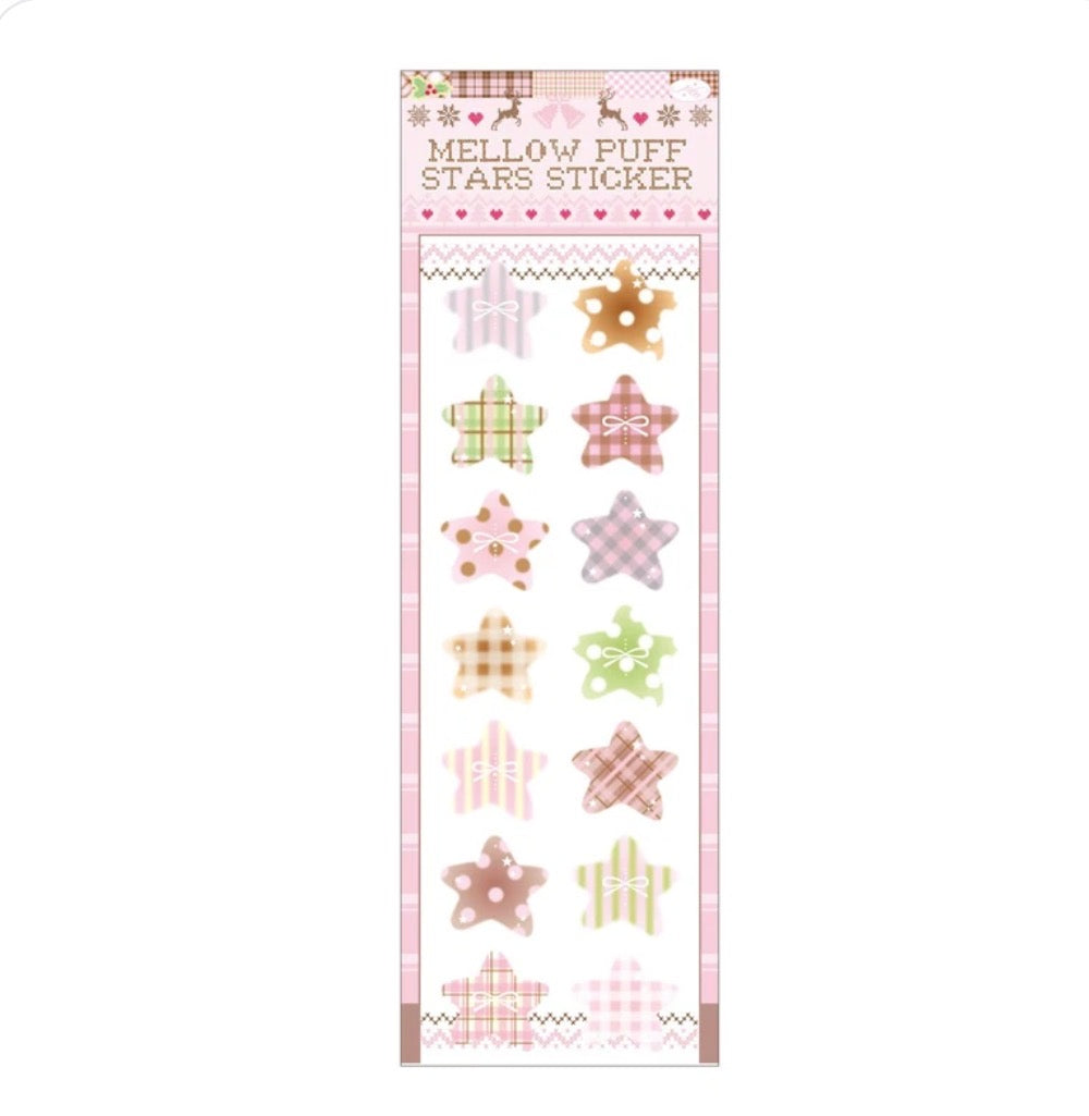 {pearly button} mellow puff stars