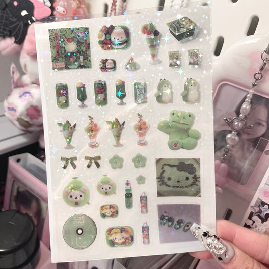 {HRTSTICKER} green frog