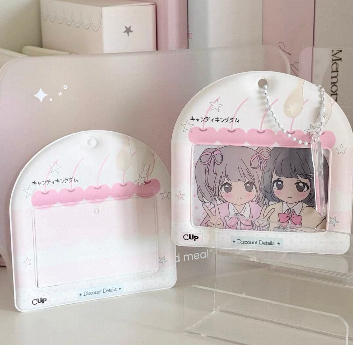 {ribbon shop} cherry dessert photocard holder