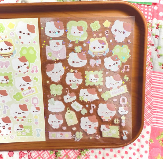 {rinki day} glitter clover cat