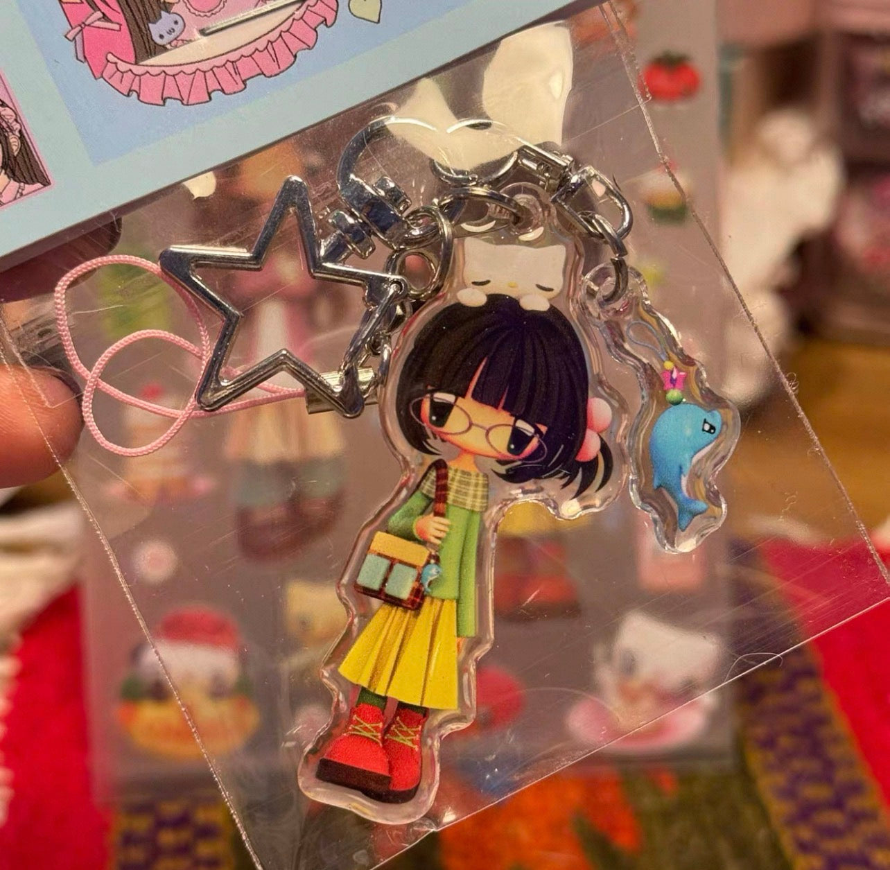 {YAO} caramel vintage acrylic keychain